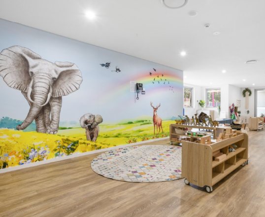 Room with feature mural